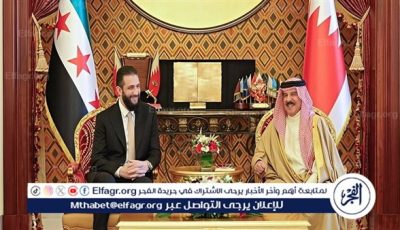 ملك البحرين يستقبل الشرع في أول زيارة رسمية له إلى المملكة